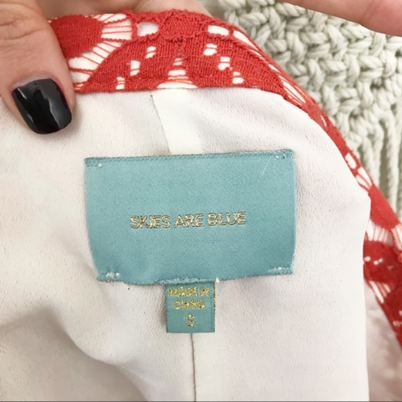 Skies are Blue Floral Lace High Waist Shorts D9 - Picture 7 of 7